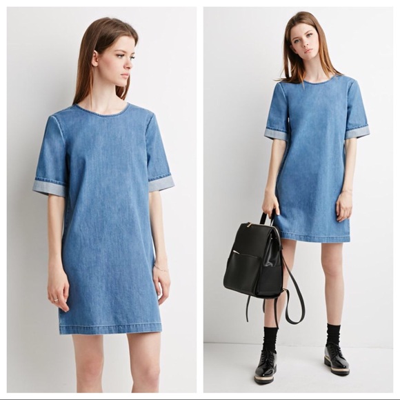 denim oversized shirt dress